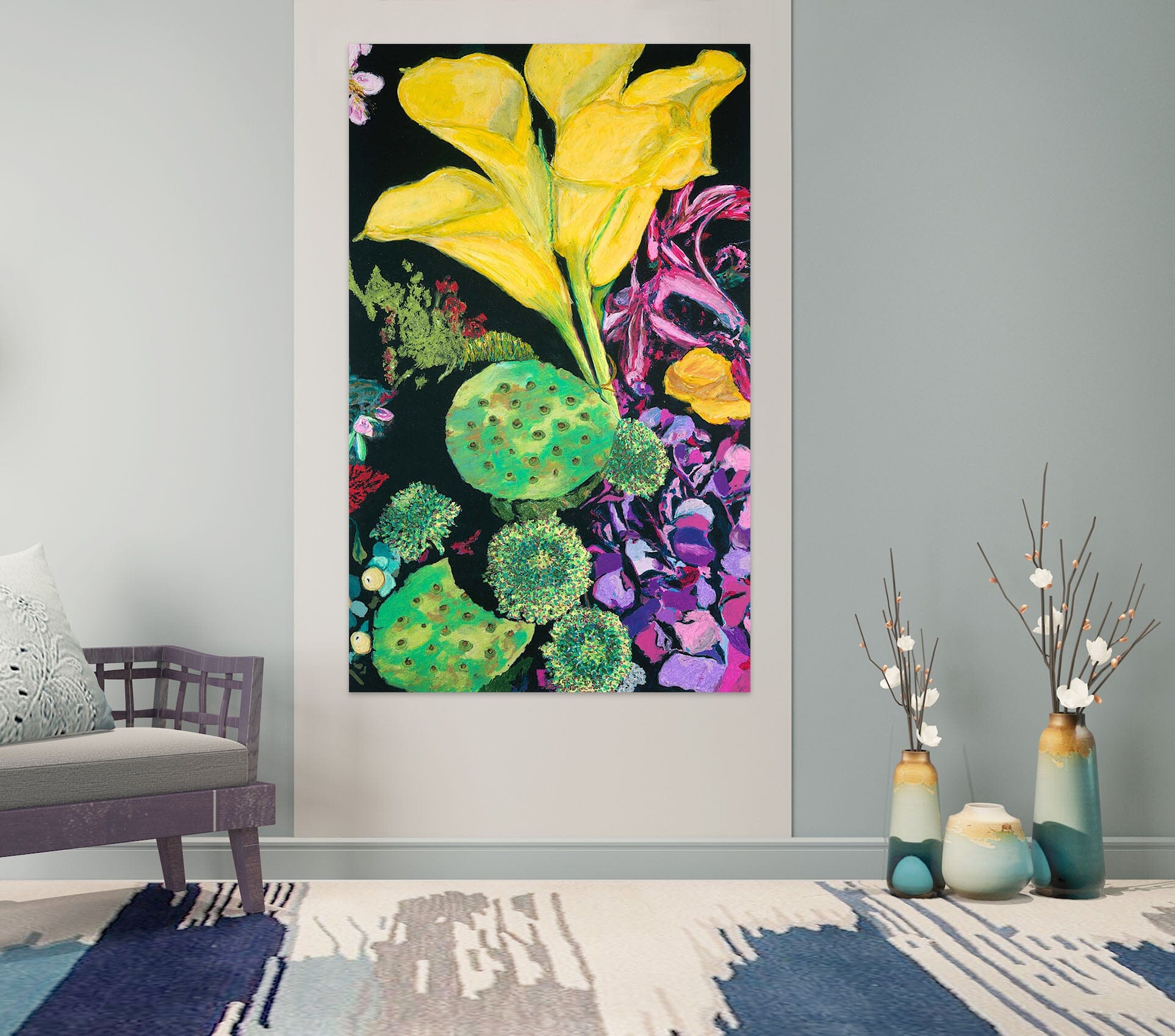 3D Yellow Cala 018 Allan P. Friedlander Wall Sticker Wallpaper AJ Wallpaper 2 