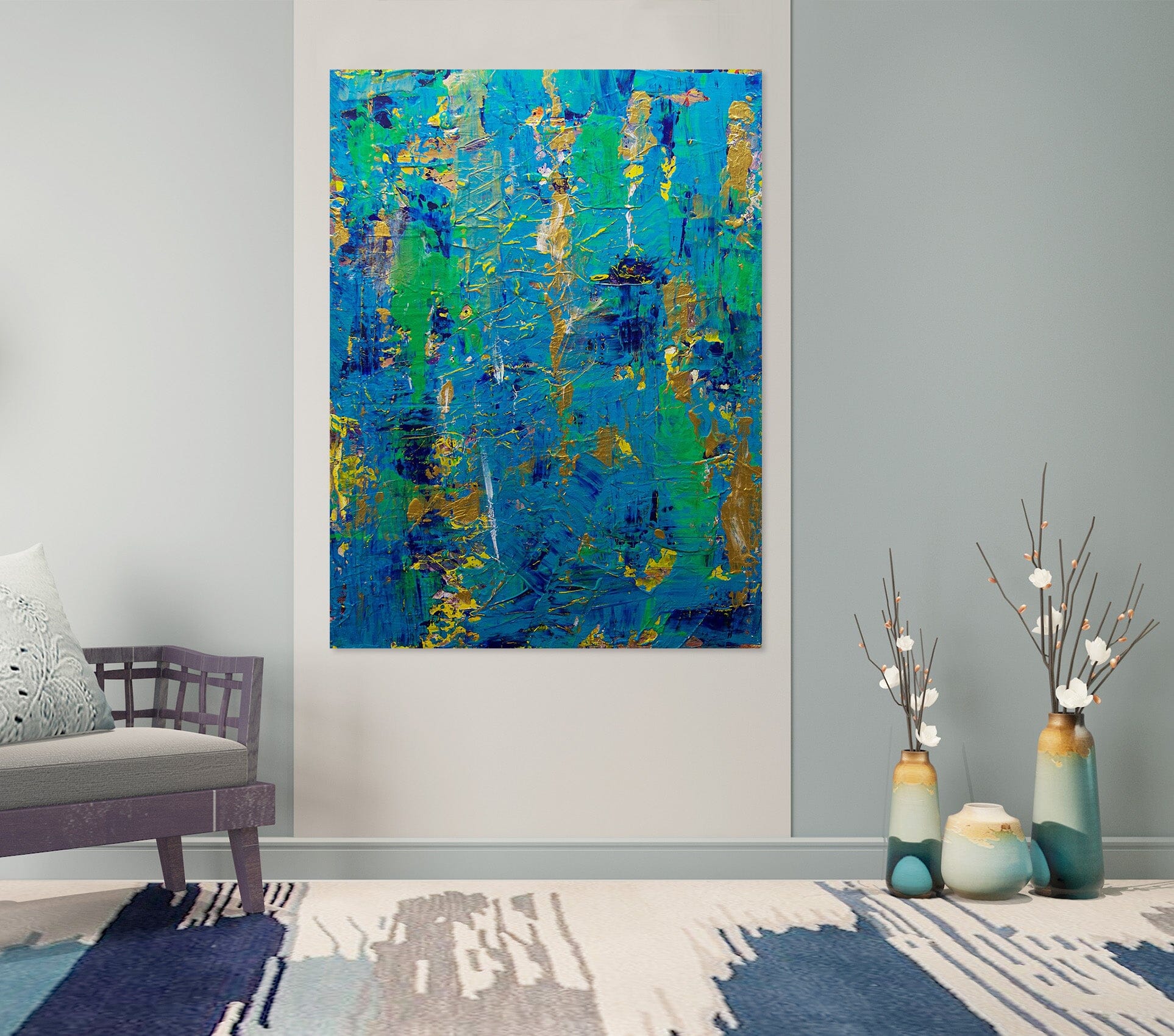 3D Green Lotus Pond 287 Allan P. Friedlander Wall Sticker Wallpaper AJ Wallpaper 2 