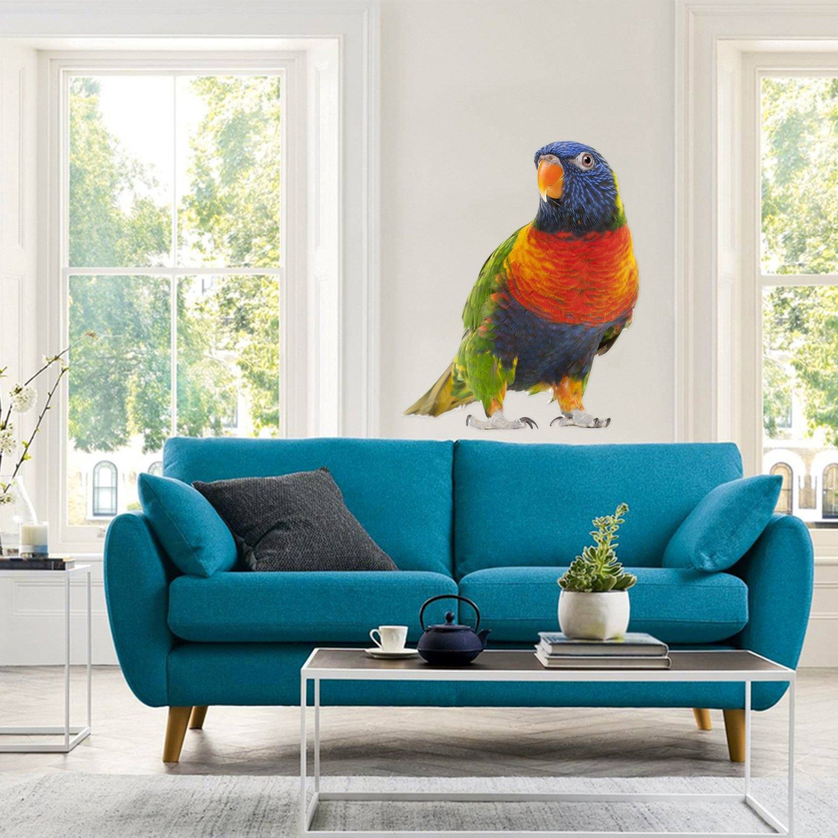 3D Colorful Parrot 162 Animals Wall Stickers Wallpaper AJ Wallpaper 