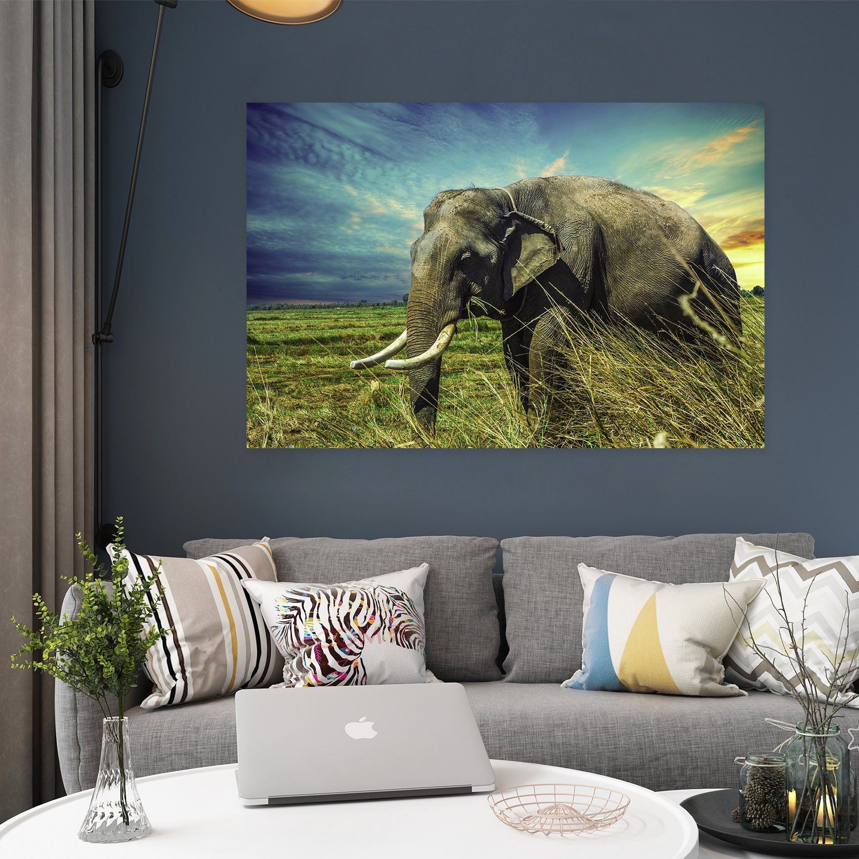 3D Steppe Elephant 46 Animal Wall Stickers Wallpaper AJ Wallpaper 2 