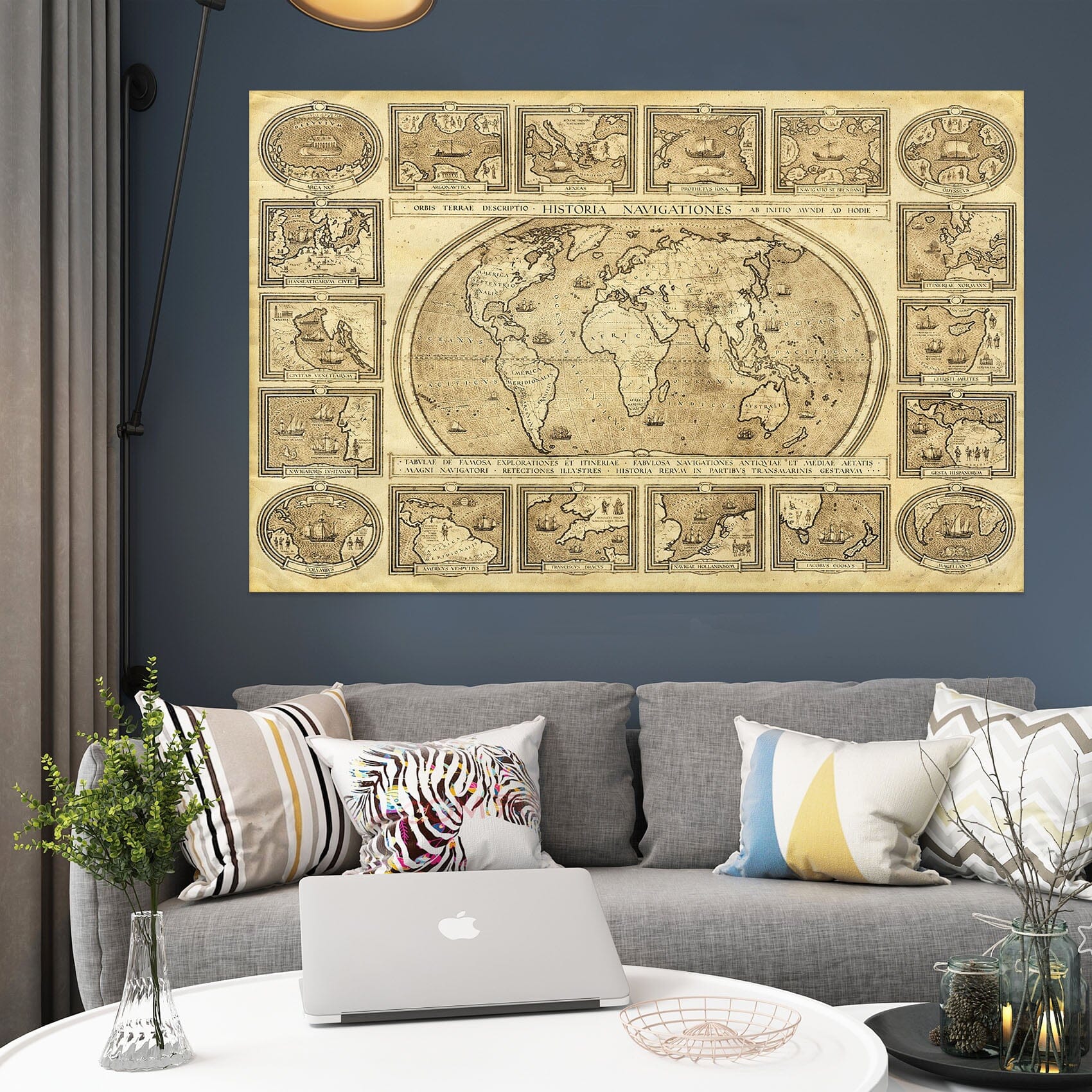 3D Gold Pattern 126 World Map Wall Sticker Wallpaper AJ Wallpaper 2 