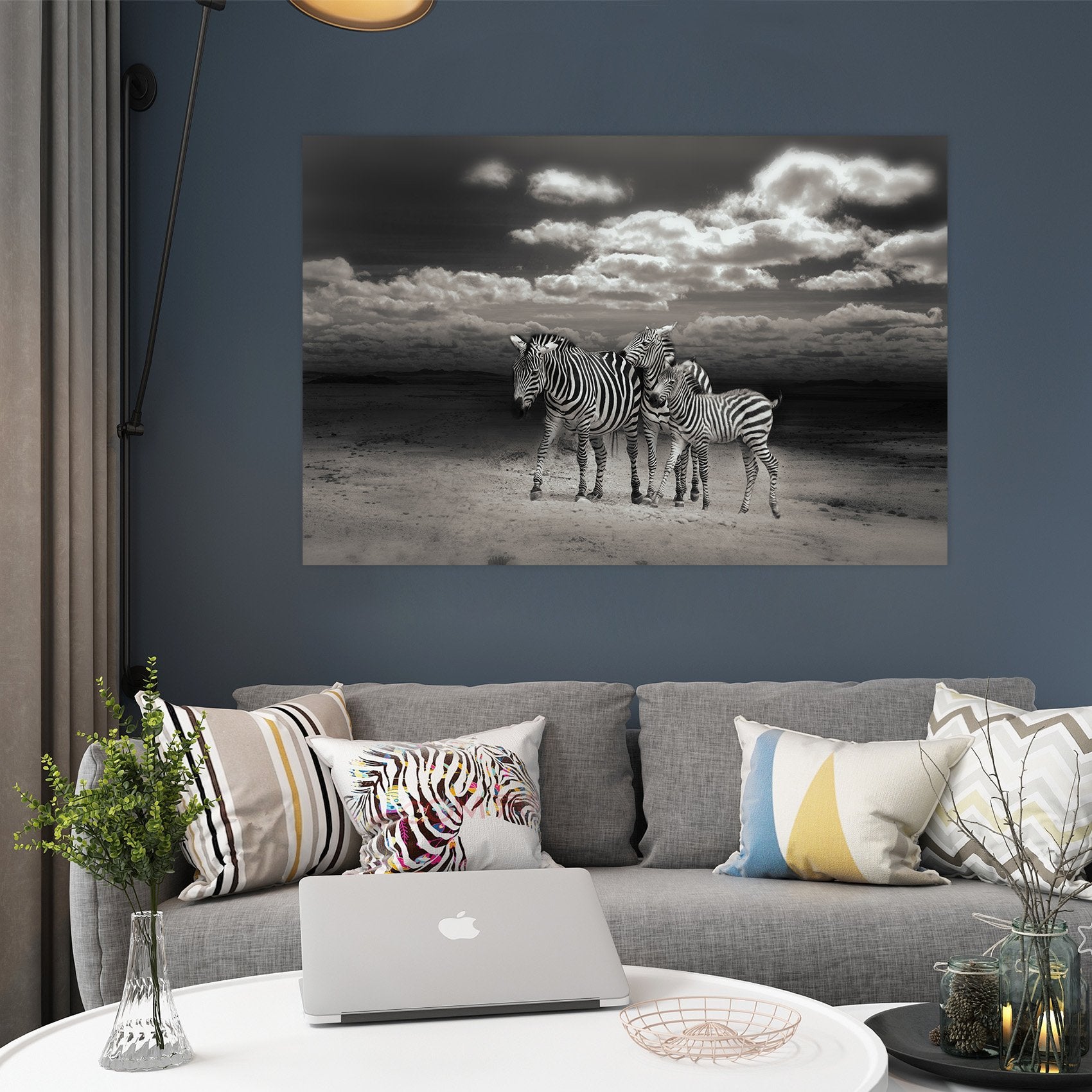 3D Zebra Cloud 135 Animal Wall Stickers Wallpaper AJ Wallpaper 2 