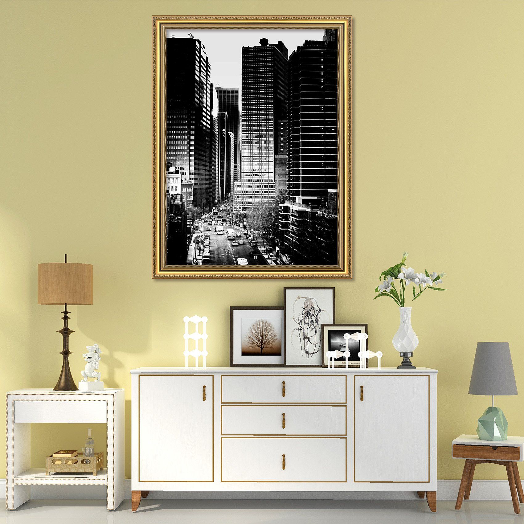3D Beautiful Building 063 Fake Framed Print Painting Wallpaper AJ Creativity Home 