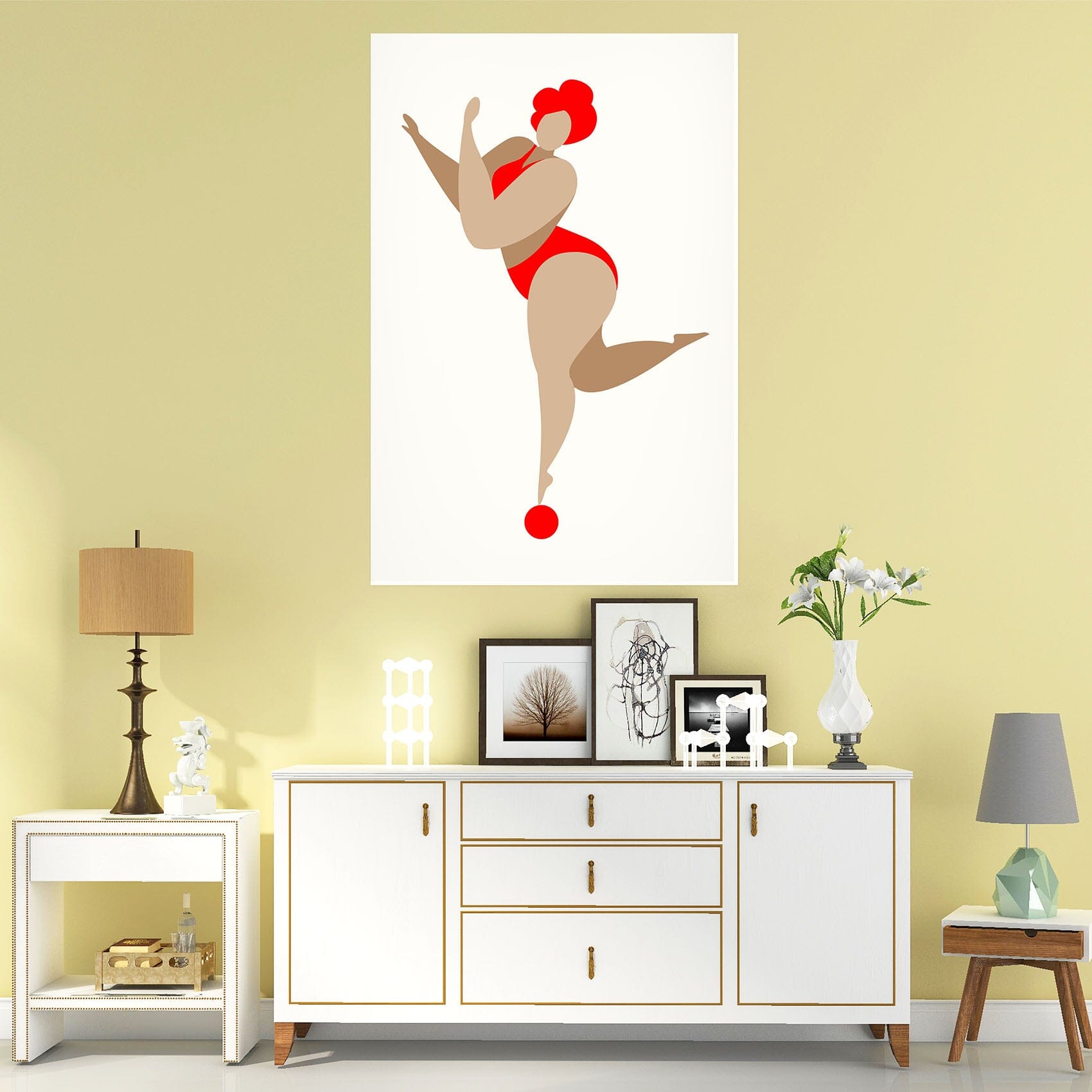 3D Short Hair Girl 133 Boris Draschoff Wall Sticker Wallpaper AJ Wallpaper 2 
