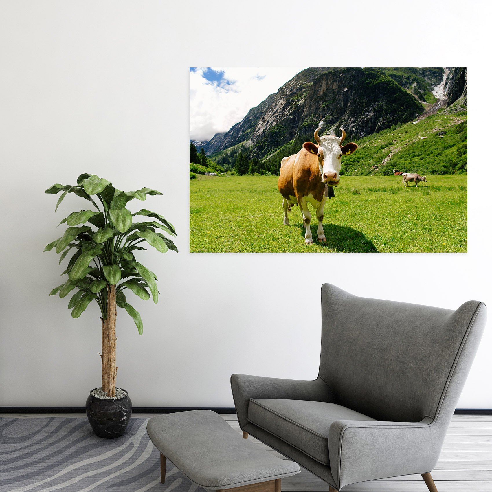 3D Bull Head 03 Animal Wall Stickers Wallpaper AJ Wallpaper 2 
