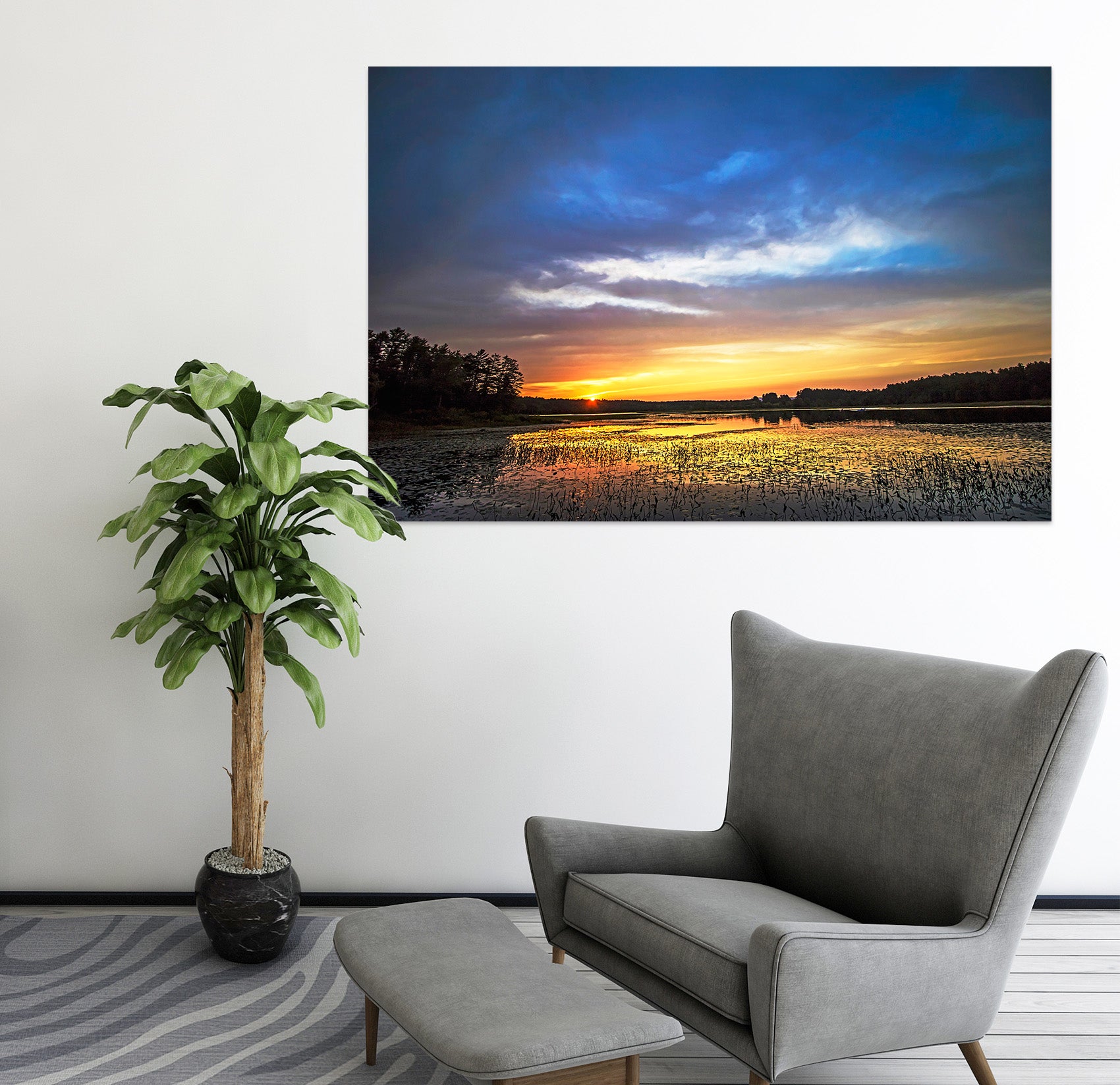 3D Peaceful Sunset 85177 Jerry LoFaro Wall Sticker