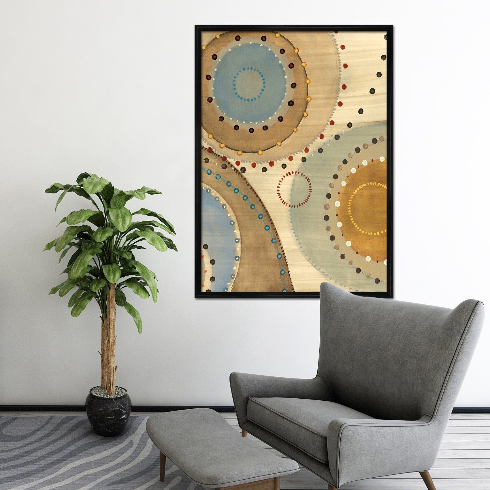 3D Dot Painting 116 Fake Framed Print Painting Wallpaper AJ Creativity Home 