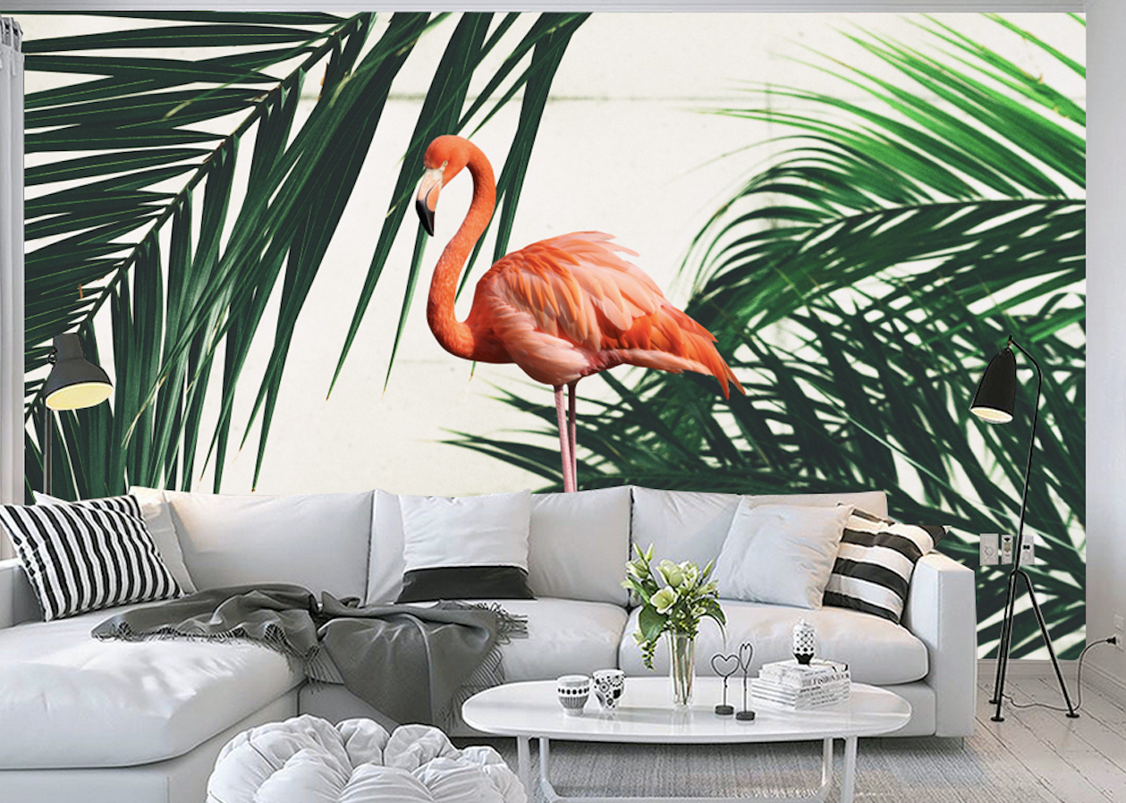 3D Flamingo Bird WG324 Wall Murals