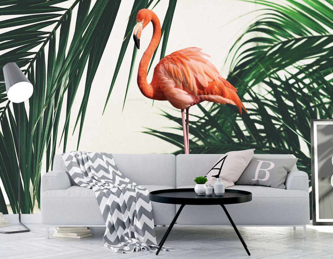 3D Flamingo Bird WG324 Wall Murals