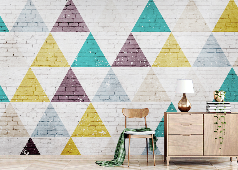 3D Colored Triangle WG316 Wall Murals