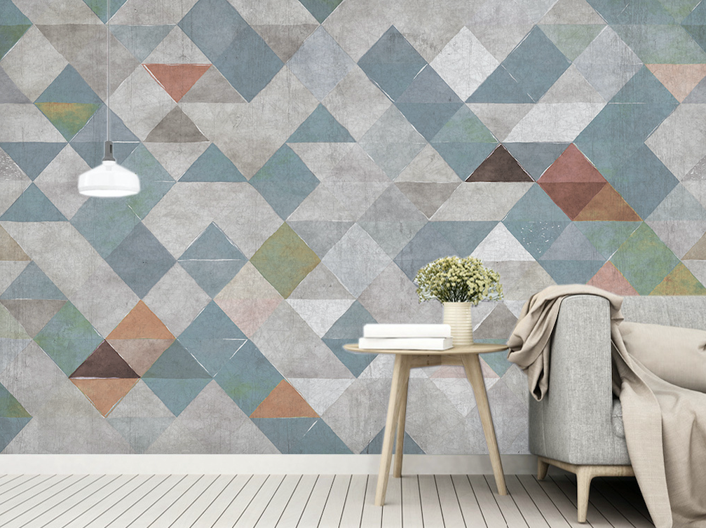 3D Small Blue Square WG140 Wall Murals