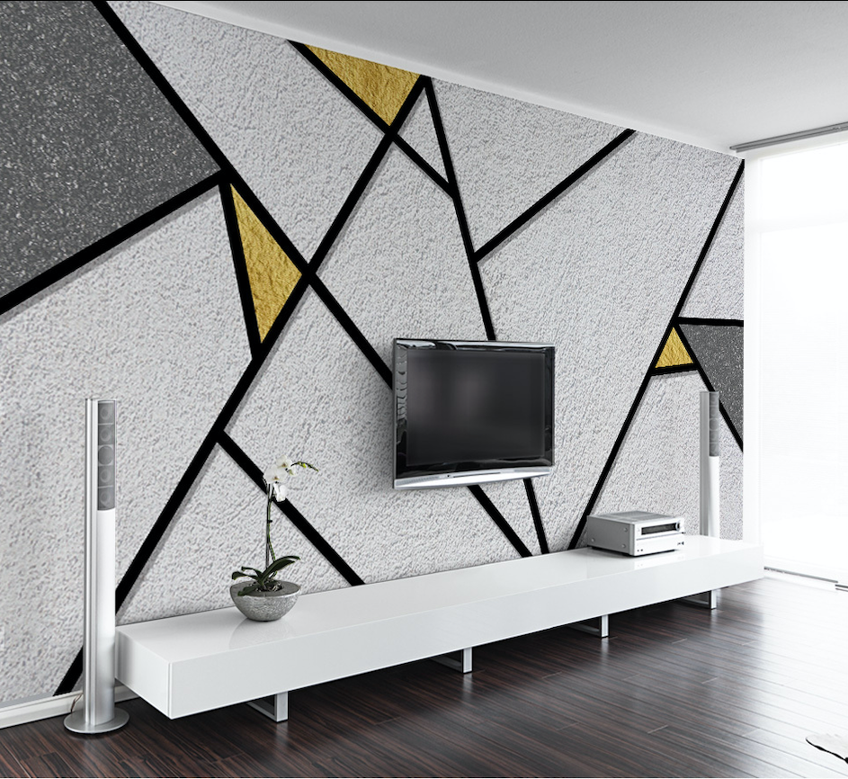 3D Triangle Line WG181 Wall Murals