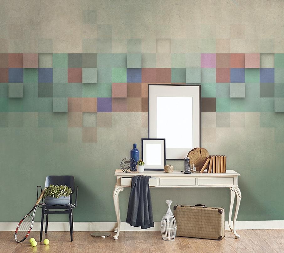 3D Small Colored Square WG302 Wall Murals