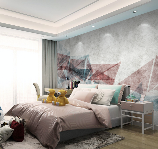 3D Red Triangle WG053 Wall Murals