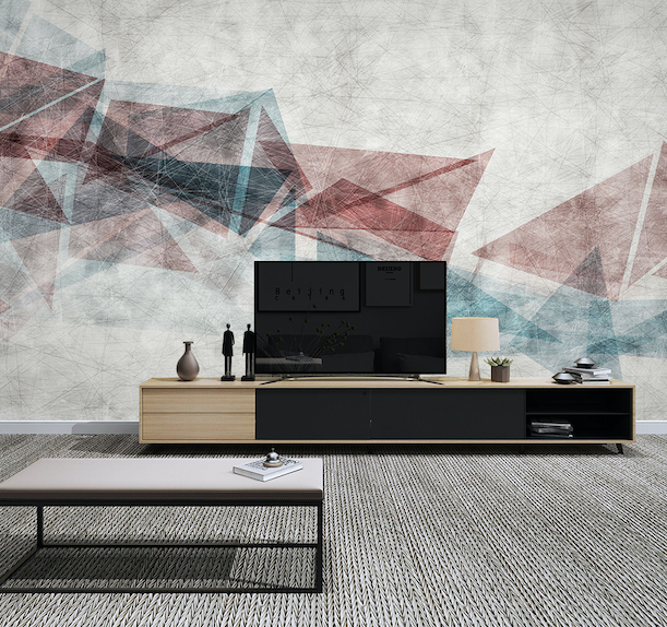 3D Red Triangle WG053 Wall Murals