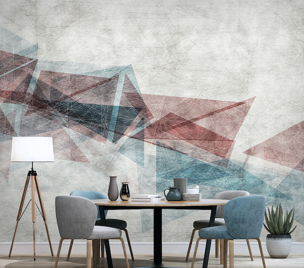 3D Red Triangle WG053 Wall Murals