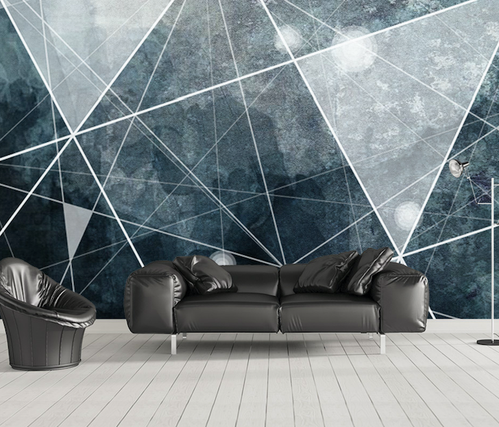 3D Big Black Triangle WG058 Wall Murals