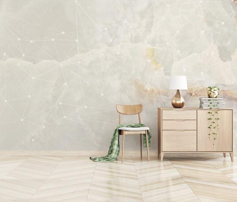 3D White Wire Connection WG091 Wall Murals