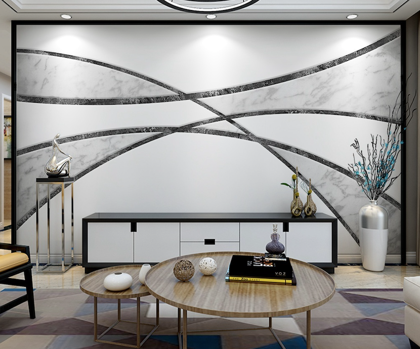 3D Gray Marble WG106 Wall Murals