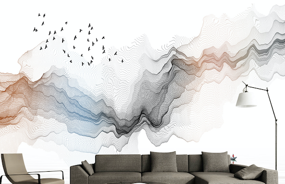 3D Color Waves WG191 Wall Murals