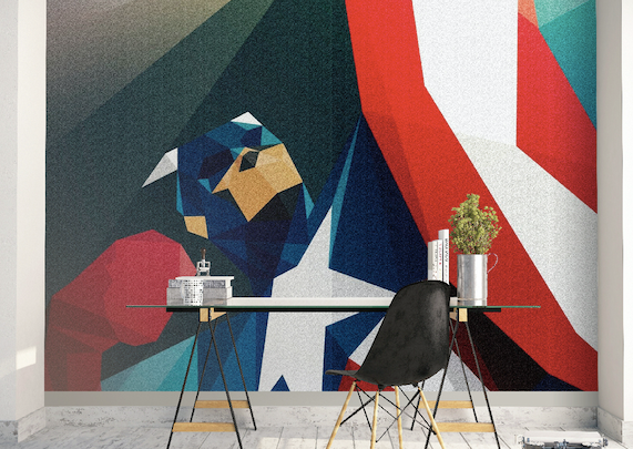 3D Color Pattern WG242 Wall Murals