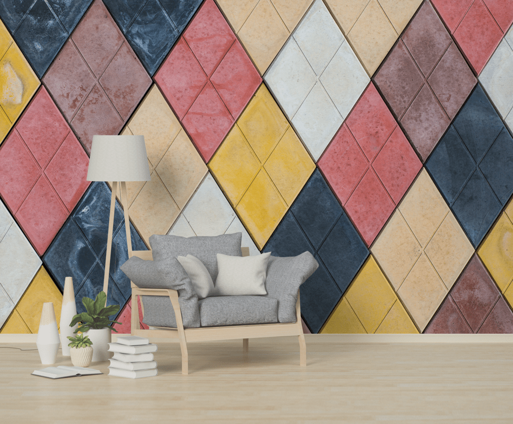 3D Color Geometry WG301 Wall Murals Wallpaper AJ Wallpaper 2 