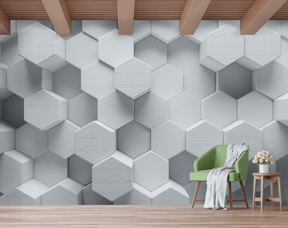 3D White Geometry WG312 Wall Murals Wallpaper AJ Wallpaper 2 