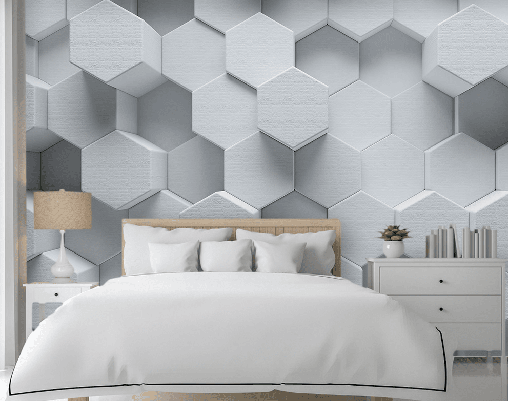 3D White Geometry WG312 Wall Murals Wallpaper AJ Wallpaper 2 