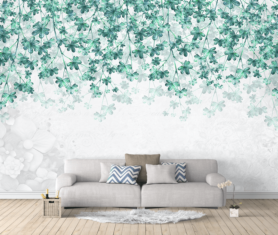 3D Green Leaf WG217 Wall Murals Wallpaper AJ Wallpaper 2 