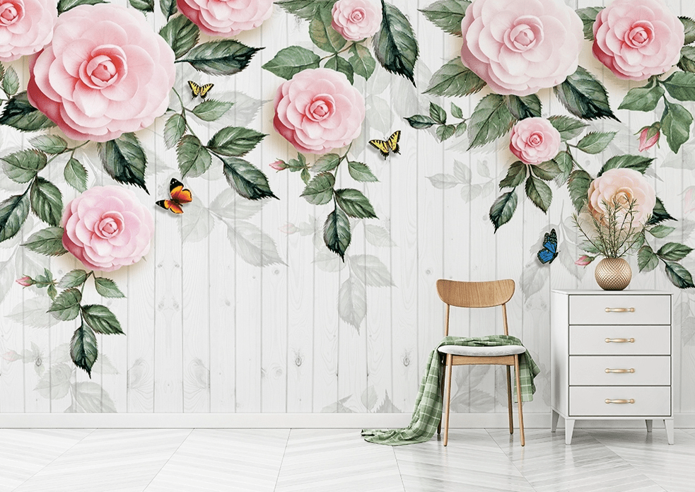 3D Flowers In Bloom WG310 Wall Murals Wallpaper AJ Wallpaper 2 