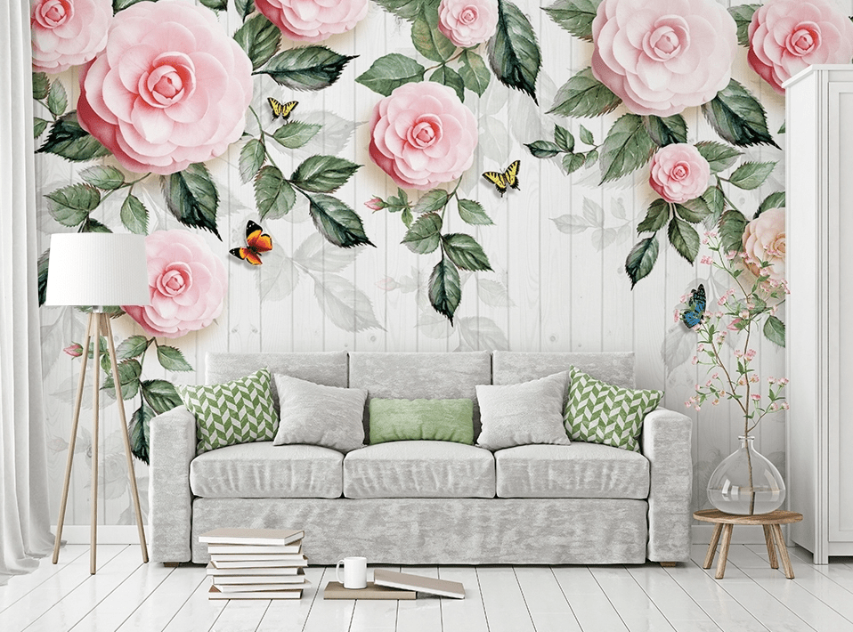 3D Flowers In Bloom WG310 Wall Murals Wallpaper AJ Wallpaper 2 