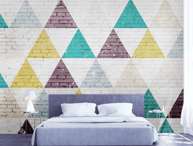3D Colored Triangle WG311 Wall Murals Wallpaper AJ Wallpaper 2 