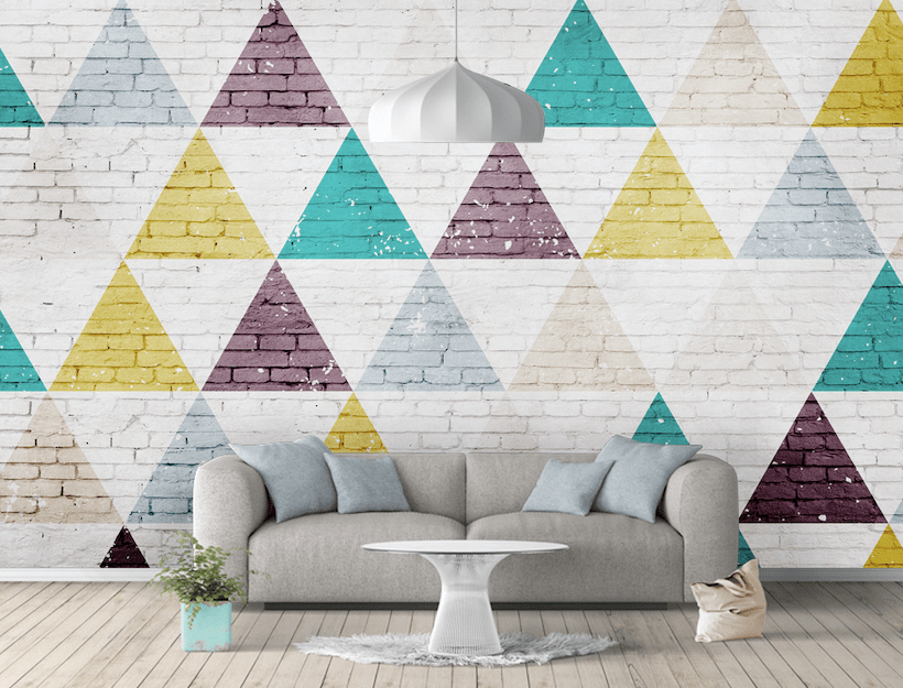 3D Colored Triangle WG311 Wall Murals Wallpaper AJ Wallpaper 2 