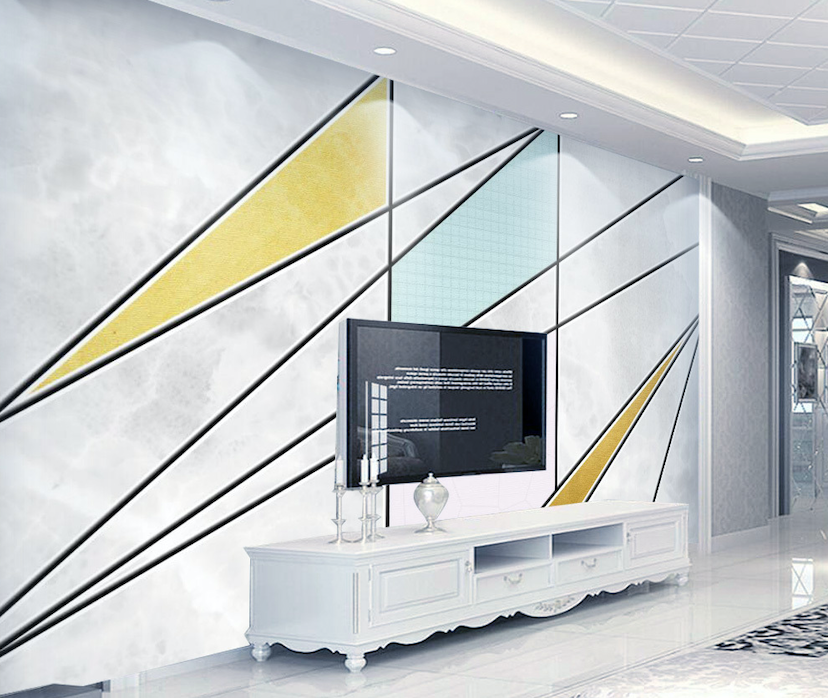 3D Colored Triangle WG077 Wall Murals