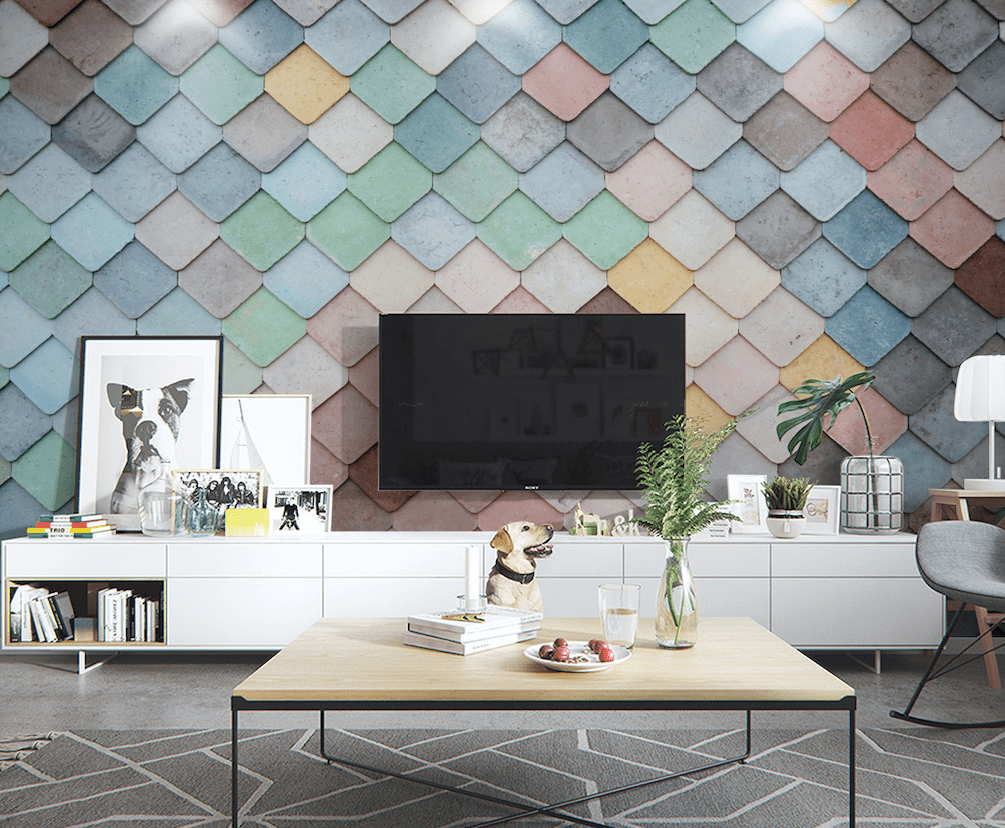 3D Color Geometry WG016 Wall Murals Wallpaper AJ Wallpaper 2 