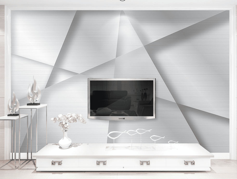 3D White Lines WG068 Wall Murals Wallpaper AJ Wallpaper 2 