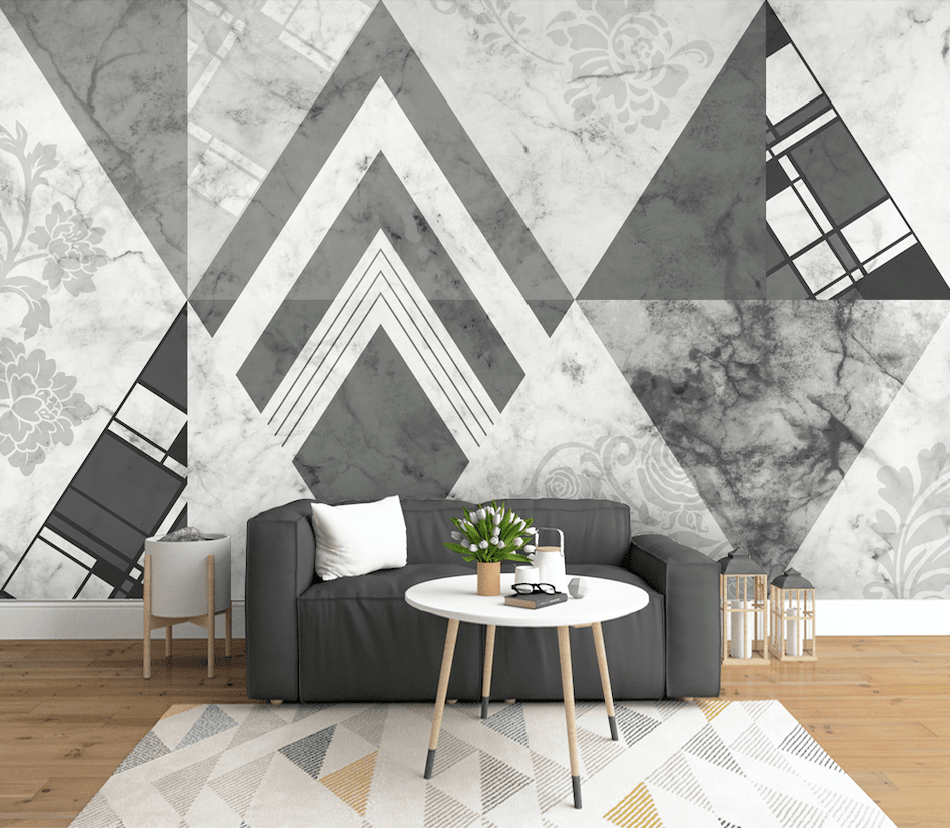 3D Black Geometry WG274 Wall Murals Wallpaper AJ Wallpaper 2 