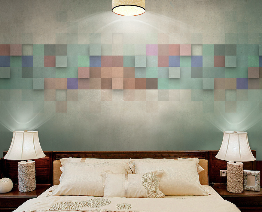 3D Colored Square WG297 Wall Murals