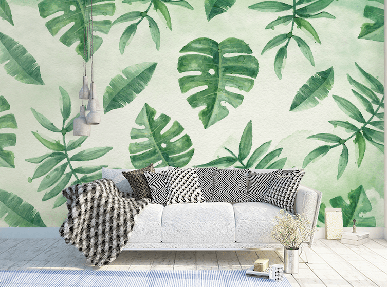 3D Green Leaf WG298 Wall Murals Wallpaper AJ Wallpaper 2 