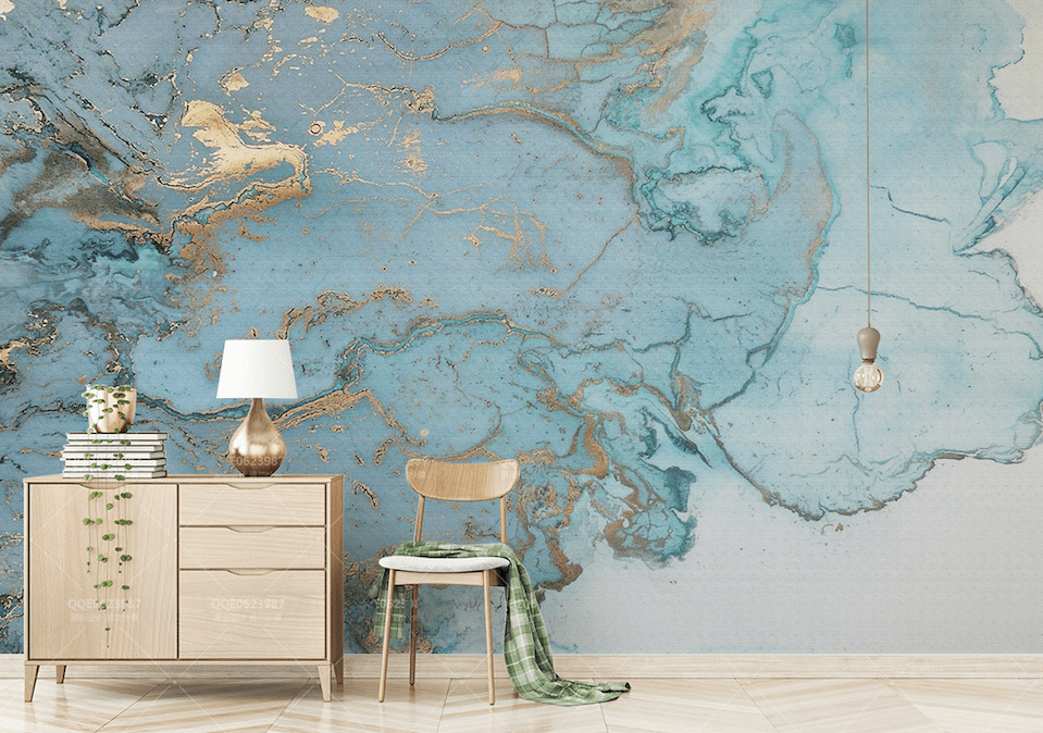 3D Blue Pattern WG004 Wall Murals Wallpaper AJ Wallpaper 2 