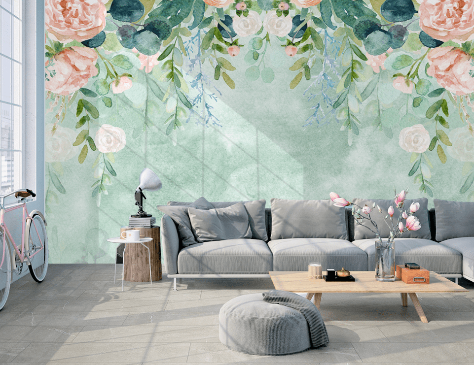 3D Flowers Leaves WG254 Wall Murals Wallpaper AJ Wallpaper 2 