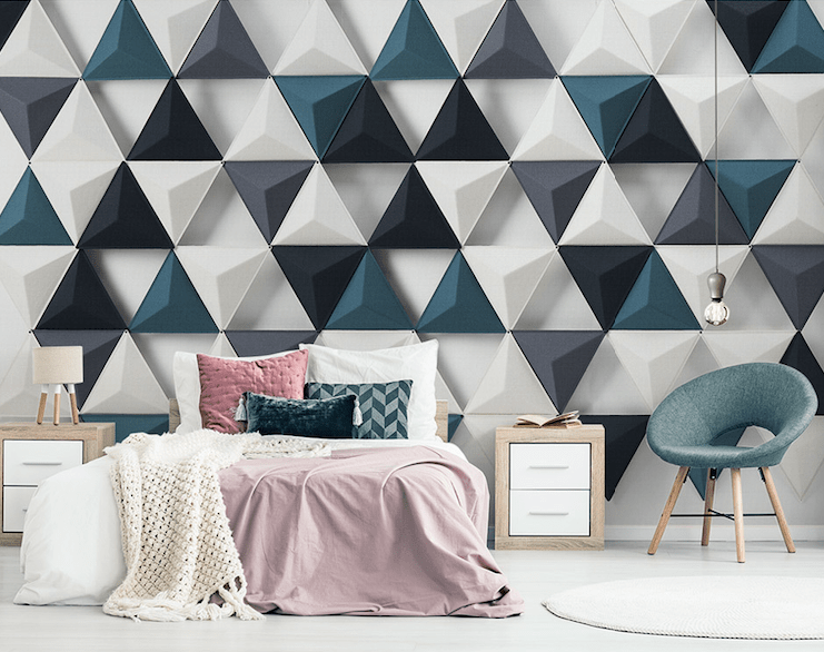 3D Simple Triangle WG012 Wall Murals Wallpaper AJ Wallpaper 2 