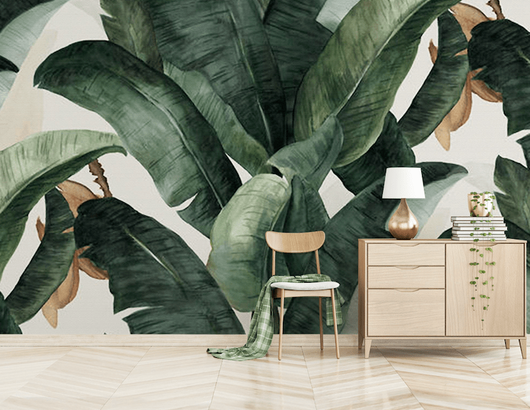 3D Green Leaf WG082 Wall Murals Wallpaper AJ Wallpaper 2 