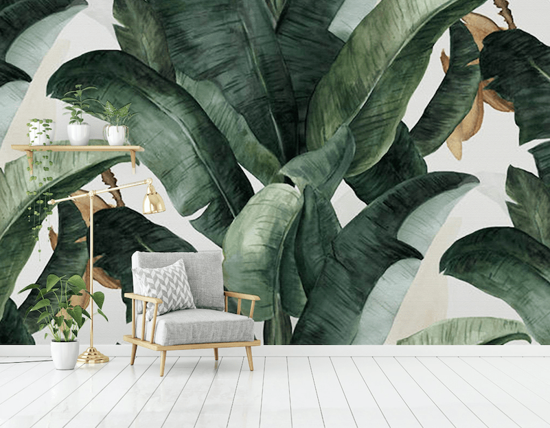 3D Green Leaf WG082 Wall Murals Wallpaper AJ Wallpaper 2 