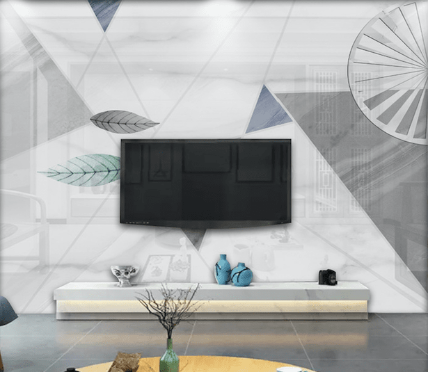 3D Leaf Geometry WG321 Wall Murals Wallpaper AJ Wallpaper 2 