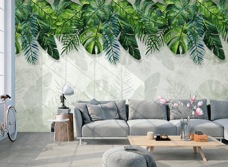 3D Green Leaf WG027 Wall Murals Wallpaper AJ Wallpaper 2 