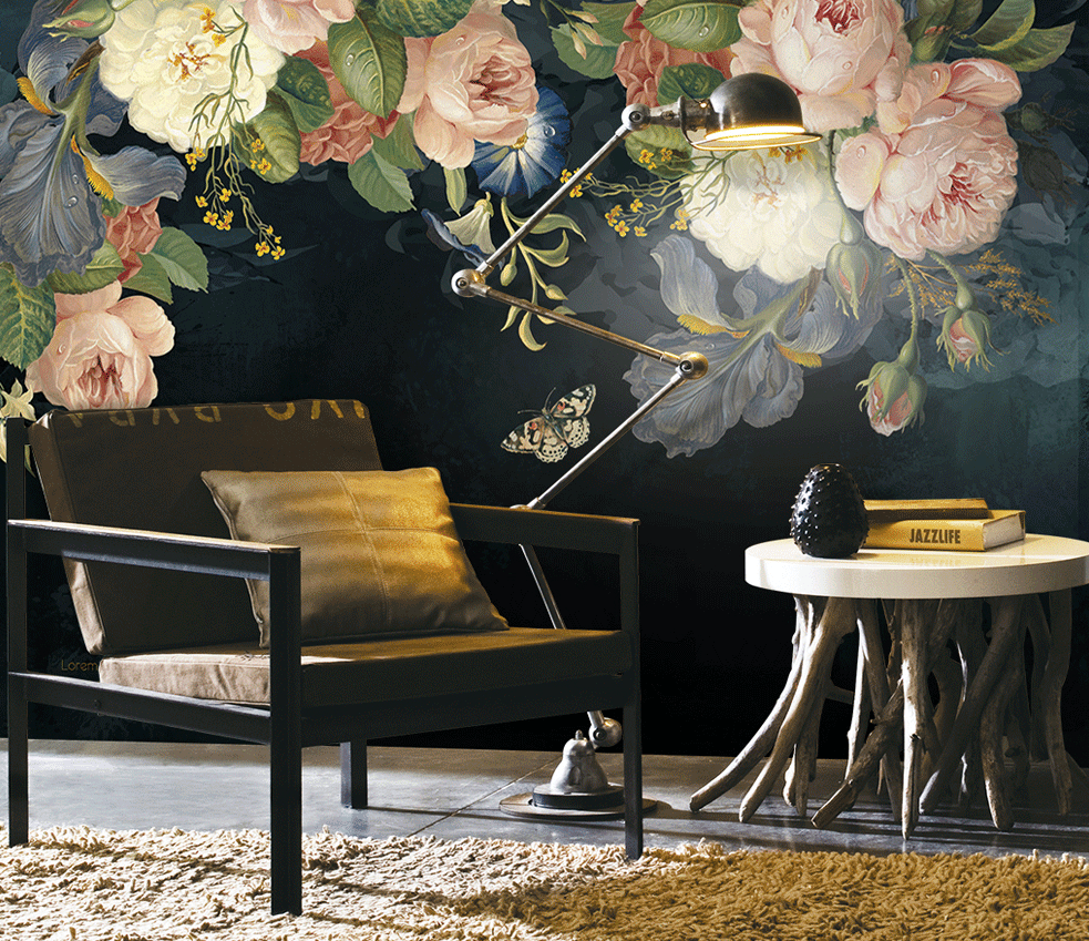 3D Colored Flowers WG015 Wall Murals Wallpaper AJ Wallpaper 2 