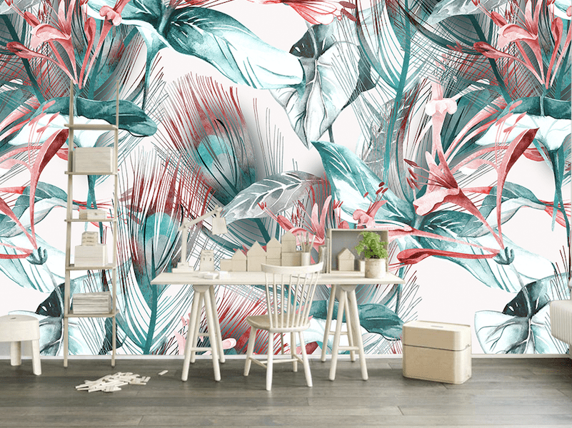 3D Red Flowers WG144 Wall Murals Wallpaper AJ Wallpaper 2 