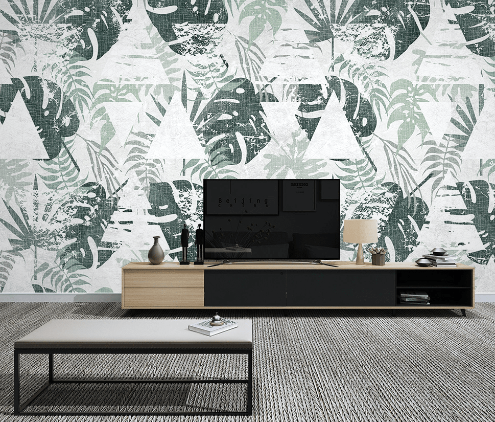 3D Green Leaf WG040 Wall Murals Wallpaper AJ Wallpaper 2 