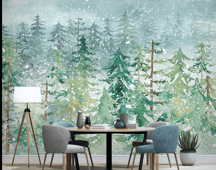 3D Green Woods WG035 Wall Murals Wallpaper AJ Wallpaper 2 